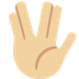 How Vulcan Salute: Medium-Light Skin Tone emoji looks on Twitter.