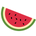 Wie Wassermelone Emoji auf Twitter aussieht.