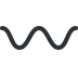 波浪型破折号 表情符号在 Twitter 上的外观。
