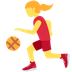 Como o emoji do Mulher jogando basquete é exibido no Twitter.