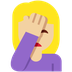 How Woman Facepalming: Medium-Light Skin Tone emoji looks on Twitter.