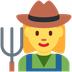 Cómo se ve el emoji Profesional de la agricultura mujer en Twitter.