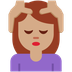 Como o emoji do Mulher recebendo massagem facial: pele morena é exibido no Twitter.