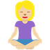 How Woman in Lotus Position: Medium-Light Skin Tone emoji looks on Twitter.