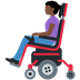 How Woman in Motorized Wheelchair: Dark Skin Tone emoji looks on Twitter.