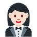 How Woman in Tuxedo: Light Skin Tone emoji looks on Twitter.