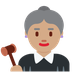 How Woman Judge: Medium Skin Tone emoji looks on Twitter.