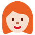 Como o emoji do Mulher: pele clara e cabelo vermelho é exibido no Twitter.