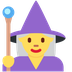 How Woman Mage emoji looks on Twitter.