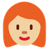 Como o emoji do Mulher: pele morena clara e cabelo vermelho é exibido no Twitter.