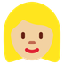 Wie Frau: mittelhelle Hautfarbe Emoji auf Twitter aussieht.