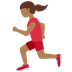 How Woman Running: Medium-Dark Skin Tone emoji looks on Twitter.