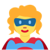 How Woman Superhero emoji looks on Twitter.