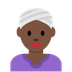 Como o emoji do Mulher com turbante: pele escura é exibido no Twitter.