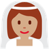 How Woman with Veil: Medium Skin Tone emoji looks on Twitter.