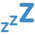 How Zzz emoji looks on Twitter.