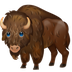 Bagaimana Bison emoji terlihat di Whatsapp.