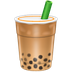 How Bubble Tea emoji looks on Whatsapp.