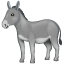 Bagaimana Donkey emoji terlihat di Whatsapp.