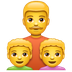 Como o emoji do Família: homem, menino e menino é exibido no Whatsapp.