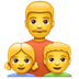 Come Famiglia: uomo, bambina e bambino emoji appare su Whatsapp.