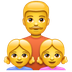 Bagaimana Family: Man, Girl, Girl emoji terlihat di Whatsapp.