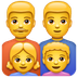 Hvordan Familie: mann, mann, jente, gutt emoji ser ut på Whatsapp.