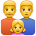 Como o emoji do Família: homem, homem e menina é exibido no Whatsapp.