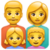 Come Famiglia: uomo, donna, bambina e bambino emoji appare su Whatsapp.