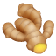 Bagaimana Ginger Root emoji terlihat di Whatsapp.