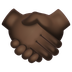 How Handshake: Dark Skin Tone emoji looks on Whatsapp.