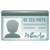 How Identification Card emoji looks on Whatsapp.