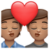 Bagaimana Kiss: Medium Skin Tone emoji terlihat di Whatsapp.