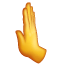 Bagaimana Leftwards Pushing Hand emoji terlihat di Whatsapp.