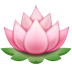 Hoe Lotus emoji eruit ziet op Whatsapp.