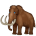 Bagaimana Mammoth emoji terlihat di Whatsapp.