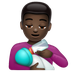 Como o emoji do Homem alimentando bebê: pele escura é exibido no Whatsapp.