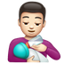 Como o emoji do Homem alimentando bebê: pele clara é exibido no Whatsapp.