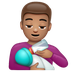 Como o emoji do Homem alimentando bebê: pele morena é exibido no Whatsapp.