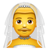 How Man with Veil emoji looks on Whatsapp.