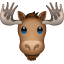 Bagaimana Moose emoji terlihat di Whatsapp.