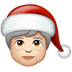 Bagaimana Mx Claus: Light Skin Tone emoji terlihat di Whatsapp.