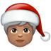 How Mx Claus: Medium Skin Tone emoji looks on Whatsapp.