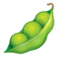 Bagaimana Pea Pod emoji terlihat di Whatsapp.