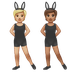 Jak wygląda emoji Osoby z uszami królika na przyjęciu: karnacja średnio jasna i karnacja średnia w Whatsapp.