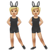 Jak wygląda emoji Osoby z uszami królika na przyjęciu: karnacja średnio jasna w Whatsapp.