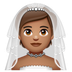 How Person with Veil: Medium Skin Tone emoji looks on Whatsapp.