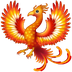 Bagaimana Phoenix emoji terlihat di Whatsapp.