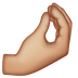 How Pinched Fingers: Medium-Light Skin Tone emoji looks on Whatsapp.