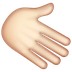 How Rightwards Hand: Light Skin Tone emoji looks on Whatsapp.